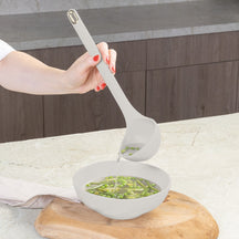 BerlingerHaus Set de Utensilios de Cocina con Soporte Mate Crema - Silicona - 6 piezas