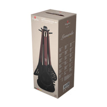BerlingerHaus Set de Utensilios de Cocina con Soporte Mate Burdeos - Silicona - 6 piezas