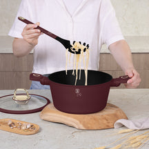 BerlingerHaus Set de Utensilios de Cocina con Soporte Mate Burdeos - Silicona - 6 piezas