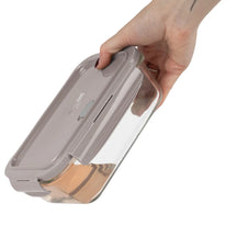 BerlingerHaus Tarros de Conservación de Vidrio Taupe - 3 piezas - 570 ml, 840 ml y 1.18 Litros
