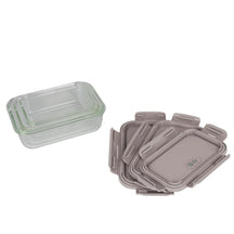 BerlingerHaus Tarros de Conservación de Vidrio Taupe - 3 piezas - 570 ml, 840 ml y 1.18 Litros