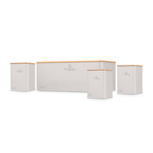 BerlingerHaus Panera con Botes de Almacenamiento Mate Crema - 4 piezas