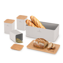 BerlingerHaus Panera con Botes de Almacenamiento Mate Crema - 4 piezas