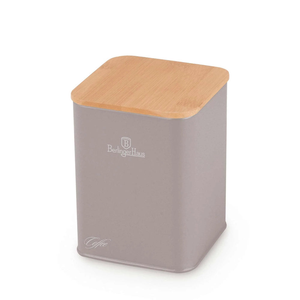 BerlingerHaus Panera con Botes de Almacenamiento Taupe - 4 piezas