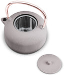 BerlingerHaus Tetera con Filtro de Acero Inoxidable - Hierro Fundido Taupe - 1 Litro