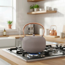 BerlingerHaus Tetera con Filtro de Acero Inoxidable - Hierro Fundido Taupe - 1 Litro