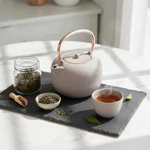 BerlingerHaus Tetera con Filtro de Acero Inoxidable - Hierro Fundido Taupe - 1 Litro