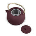 BerlingerHaus Tetera con Filtro de Acero Inoxidable - Hierro Fundido Mate Burdeos - 1 Litro