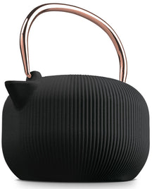 BerlingerHaus Tetera con Filtro de Acero Inoxidable - Hierro Fundido Negro Rosado - 1 Litro
