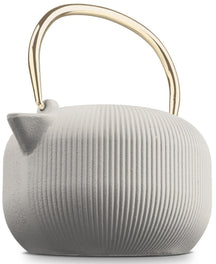 BerlingerHaus Tetera con Filtro de Acero Inoxidable - Hierro Fundido Mate Crema - 1 Litro