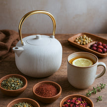 BerlingerHaus Tetera con Filtro de Acero Inoxidable - Hierro Fundido Mate Crema - 1 Litro