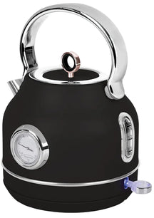 BerlingerHaus Hervidor de Agua Negro Roségold - con Termómetro - 1.7 Litros - 2200W
