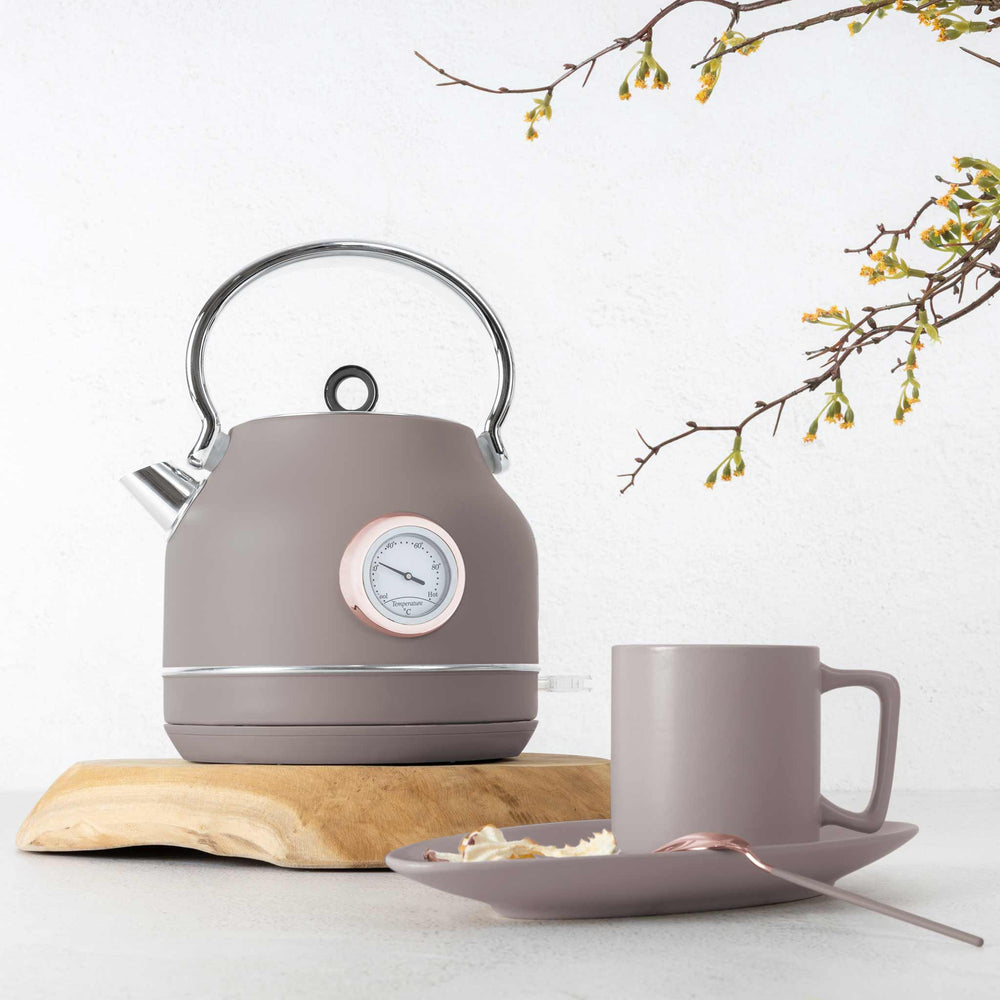 BerlingerHaus Hervidor Taupe - con Termómetro - 1.7 Litros - 2200W