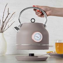 BerlingerHaus Hervidor Taupe - con Termómetro - 1.7 Litros - 2200W