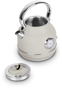 BerlingerHaus Hervidor de Agua Mate Crema - con Termómetro - 1.7 Litros - 2200W