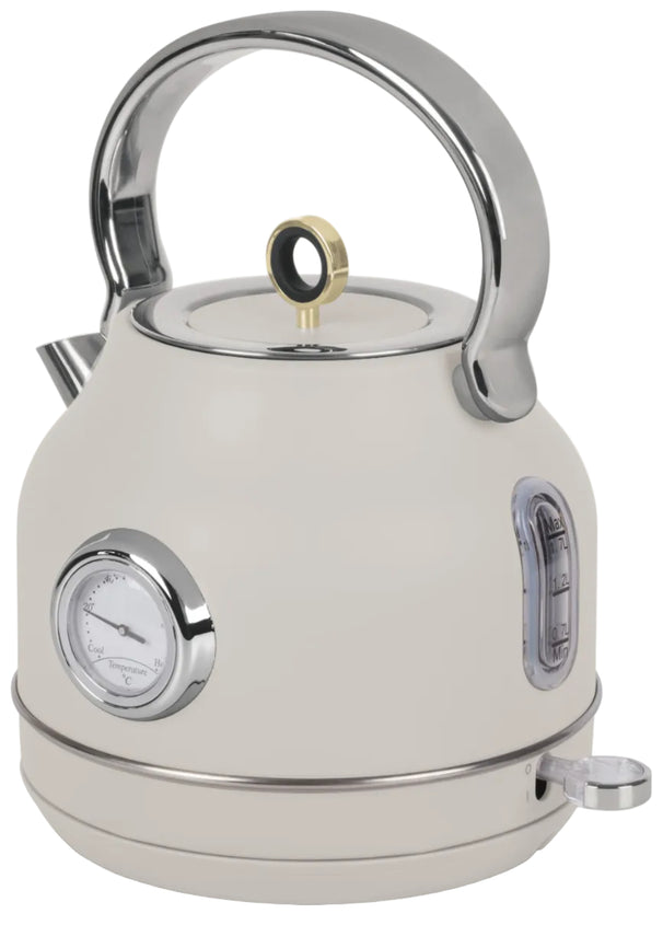 BerlingerHaus Hervidor de Agua Mate Crema - con Termómetro - 1.7 Litros - 2200W