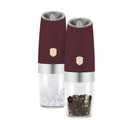 BerlingerHaus Set de Molinos de Sal y Pimienta Eléctrico Gravity Mat Burdeos - Molino Cerámico - 2 Piezas