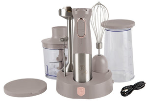 BerlingerHaus Batidora de Mano Inalámbrica Taupe – 6-en-1 – 800 W