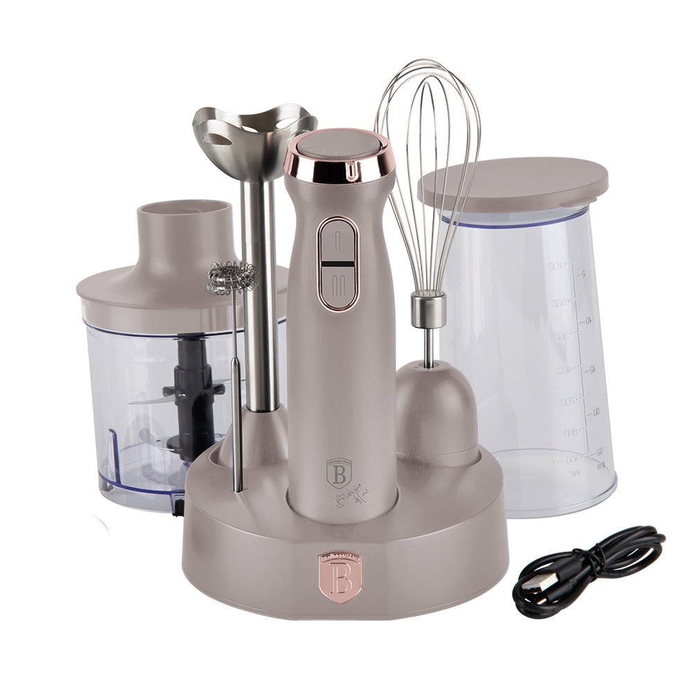 BerlingerHaus Batidora de Mano set Taupe – 6-en-1 – 800 W