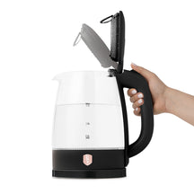 BerlingerHaus Hervidor de Agua de Vidrio Negro Roségold - 1.7 Litros - 2200W