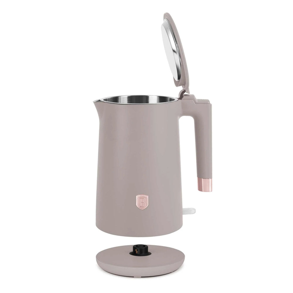 BerlingerHaus Hervidor de Agua Doble Pared Taupe - 1.7 Litros - 1800W