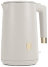 BerlingerHaus Hervidor de Agua Doble Pared Mate Crema - 1.7 Litros - 1800W