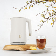 BerlingerHaus Hervidor de Agua Doble Pared Mate Crema - 1.7 Litros - 1800W