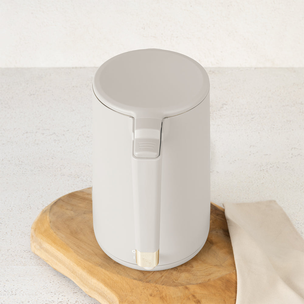 BerlingerHaus Hervidor de Agua Doble Pared Mate Crema - 1.7 Litros - 1800W