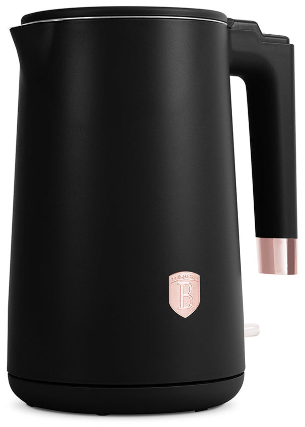 BerlingerHaus Hervidor de Agua Doble Pared Negro Roségold - 1.7 Litros - 1800W