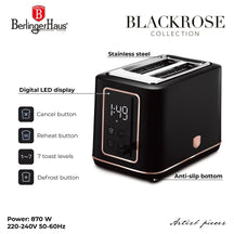 BerlingerHaus Tostadora Digital Negra Roségold - 2 Ranuras - 870W