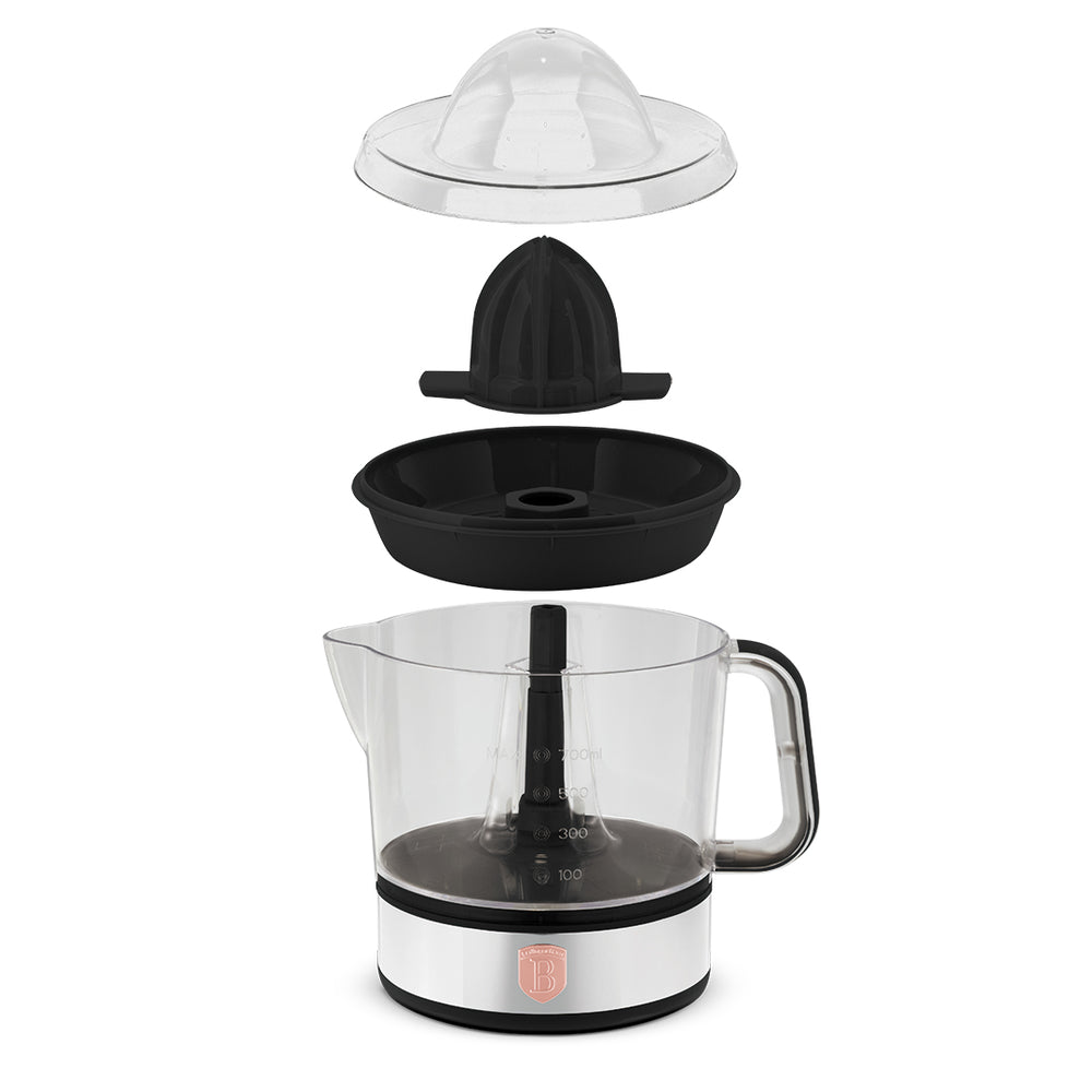 BerlingerHaus Exprimidor Eléctrico de Cítricos / Exprimidor de Naranjas Negro Roségold - 0,7 L - 40 W