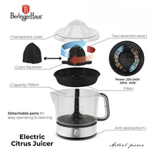 BerlingerHaus Exprimidor Eléctrico de Cítricos / Exprimidor de Naranjas Negro Roségold - 0,7 L - 40 W