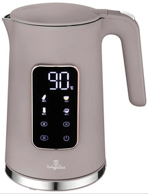 BerlingerHaus Hervidor Digital Taupe - Ajuste de Temperatura - 1.7 Litros - 2200W