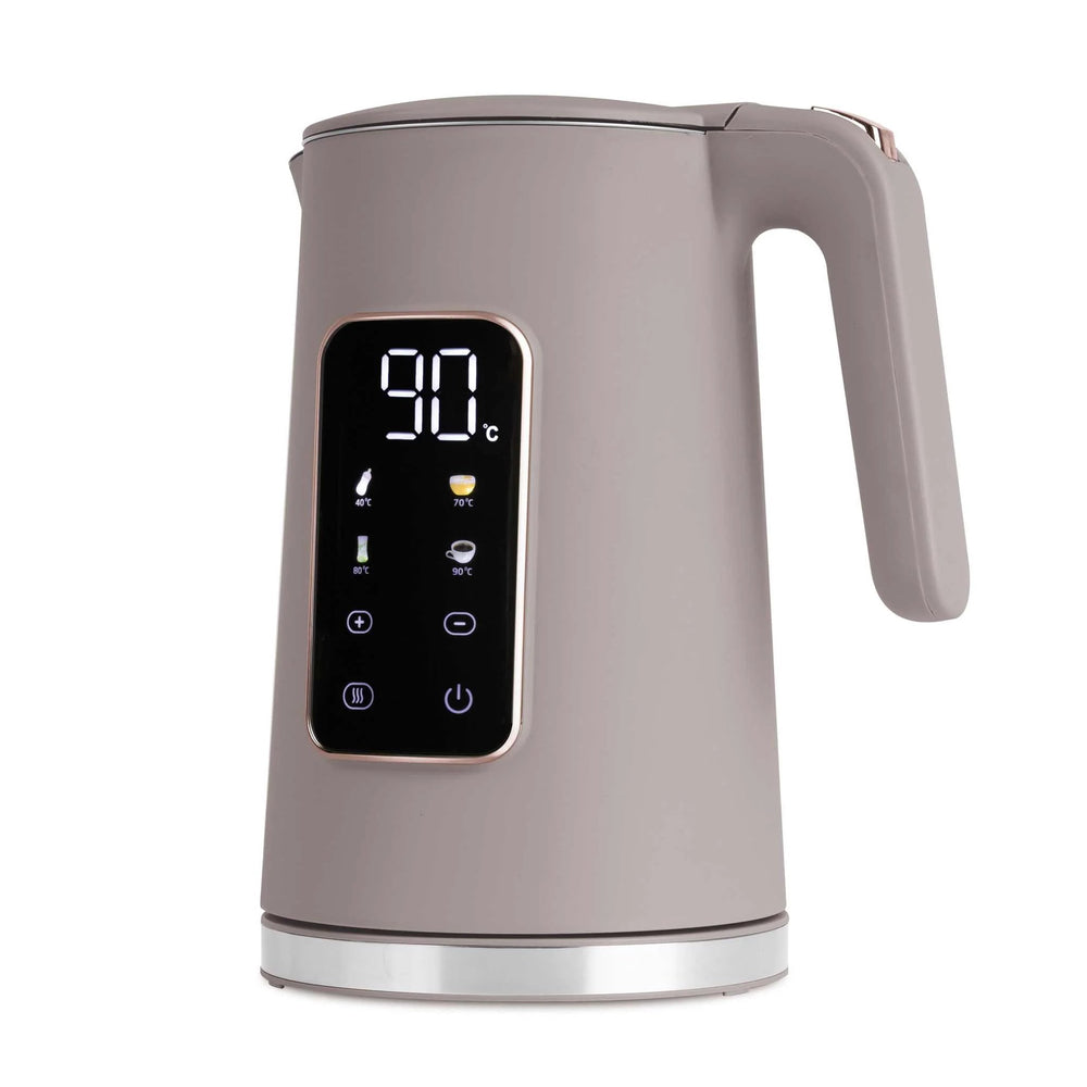 BerlingerHaus Hervidor Digital Taupe - Ajuste de Temperatura - 1.7 Litros - 2200W