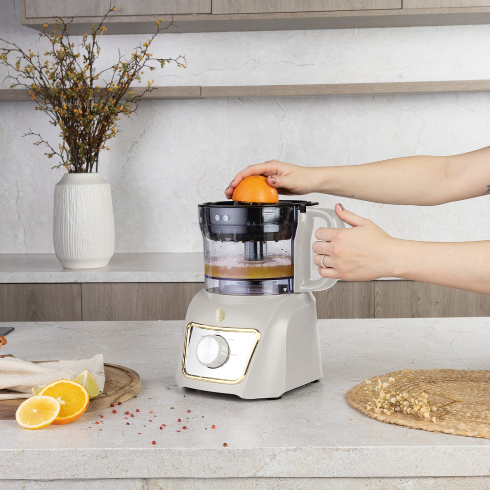 BerlingerHaus Procesador de Alimentos 8-en-1 Mate Crema - 500W