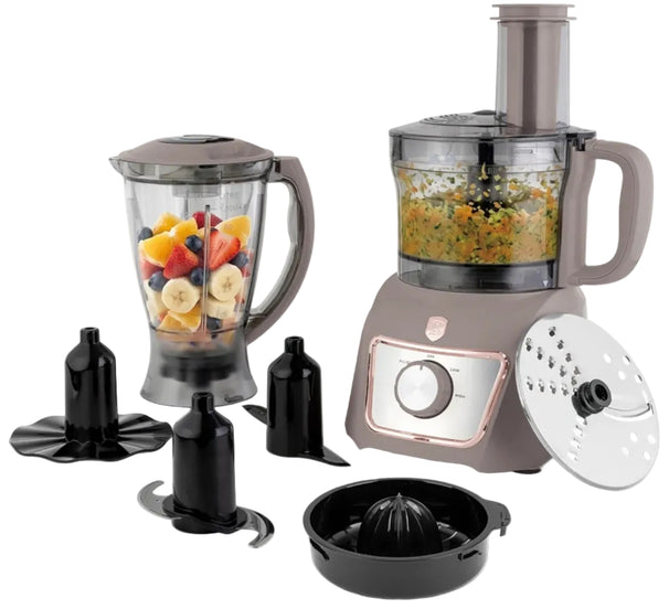 BerlingerHaus Procesador de Alimentos 8-en-1 Taupe - 500W