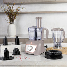 BerlingerHaus Procesador de Alimentos 8-en-1 Taupe - 500W