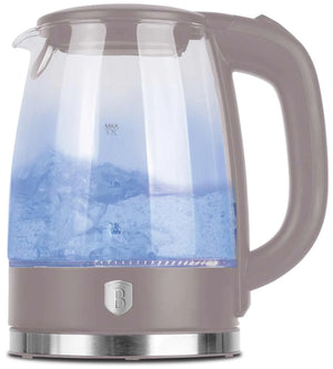 BerlingerHaus Hervidor de Agua de Vidrio Taupe - 1.7 Litros - 2200W