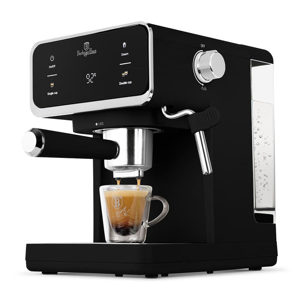 BerlingerHaus Máquina de Espresso / Máquina de Piston Digital Matte Negra - 3-en-1 - 20 Bar - 1.0 Litro
