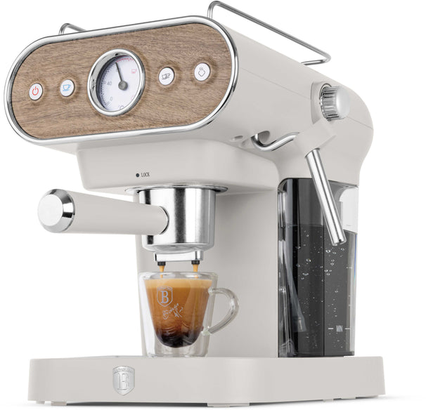 BerlingerHaus Máquina de Espresso / Máquina de Piston Digital Mate Crème - 3-en-1 - 20 Bar - 1.02 Litros