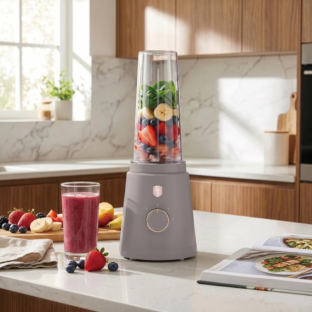 BerlingerHaus Smoothie Blender to Go Taupe - Incluye 2 Vasos - 320W
