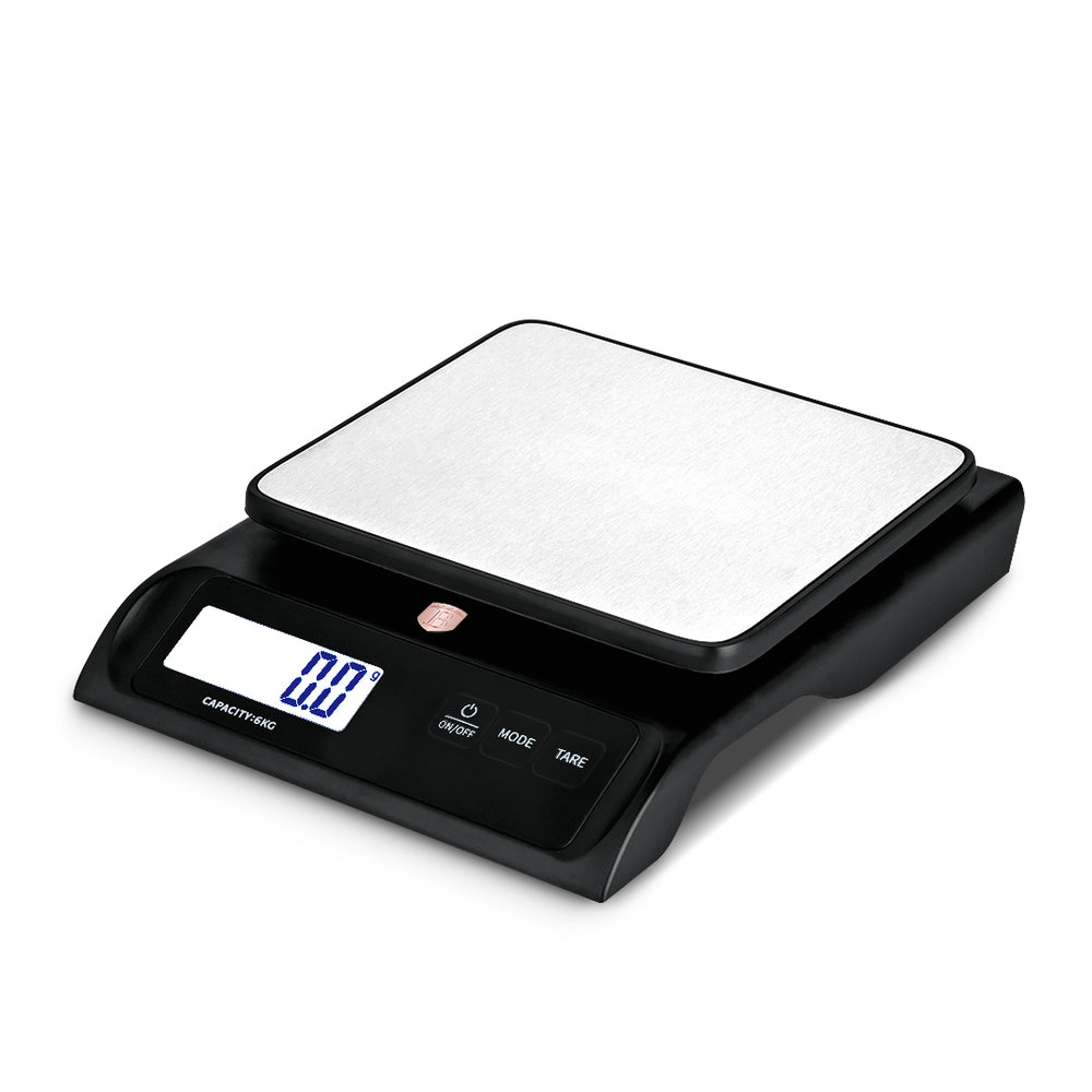 BerlingerHaus Báscula de Cocina Digital Negra Roségold - Máximo 6 kg