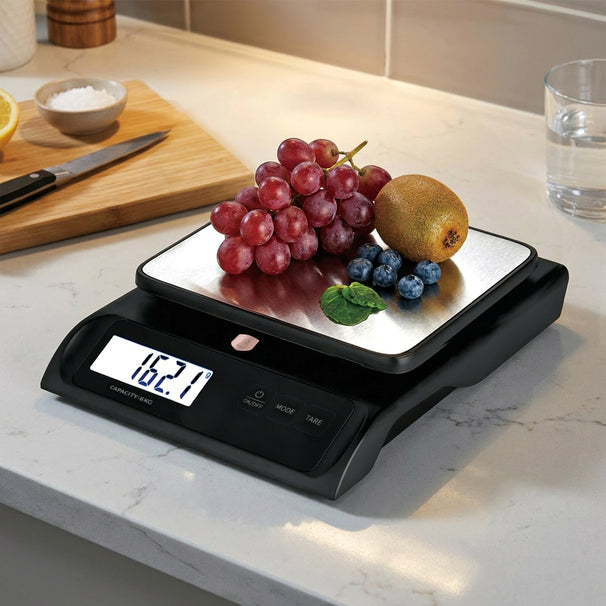 BerlingerHaus Báscula de Cocina Digital Negra Roségold - Máximo 6 kg