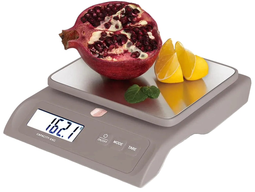 BerlingerHaus Báscula de Cocina Digital Taupe - Máximo 6 kg