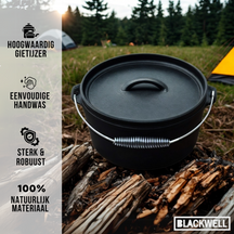 Blackwell Dutch oven / Cacerola con tapa - Hierro fundido - ø 25 cm / 4 litros - sin recubrimiento antiadherente