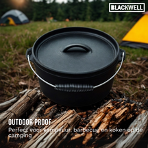 Blackwell Dutch oven / Cacerola con tapa - Hierro fundido - ø 25 cm / 4 litros - sin recubrimiento antiadherente