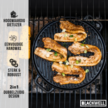 Plancha de Parrilla Blackwell BBQ / Plancha de Hierro Fundido ø 30 cm - sin recubrimiento antiadherente, reversible