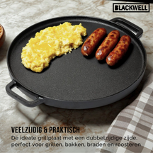 Plancha de Parrilla Blackwell BBQ / Plancha de Hierro Fundido ø 30 cm - sin recubrimiento antiadherente, reversible