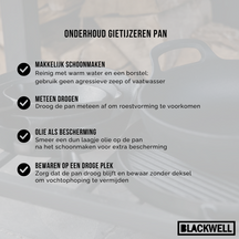 Blackwell cacerola con tapa cast iron hierro fundido ø 20 cm - sin antiadherente