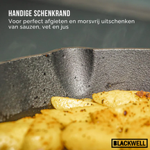 Sartén Blackwell Skillet de hierro fundido ø 25 cm - apto para todas las fuentes de calor - sin recubrimiento antiadherente